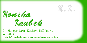 monika kaubek business card